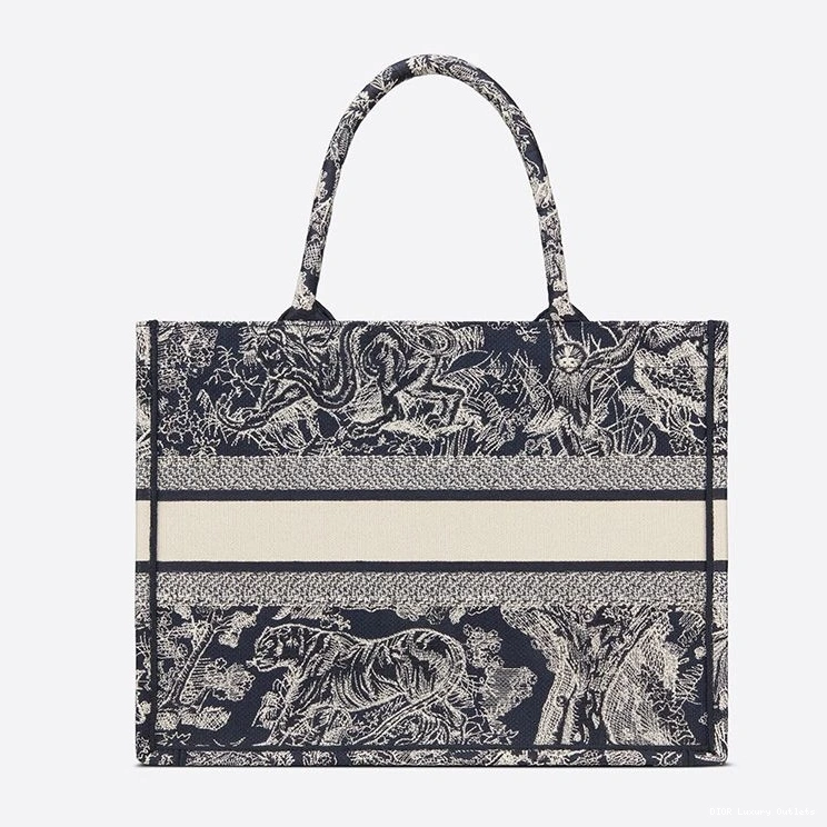 Cheap Blue Book Jouy Toile Motif Navy Canvas Dior Tote De 0815 Luxury